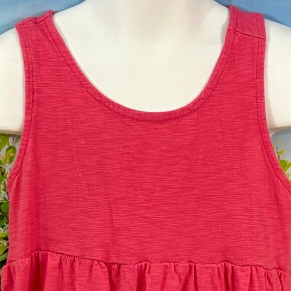 Girls Sleeveless Tiered Relaxed Fit Cotton Tank Dresses Size 7 (SKU: 155GG) - Picture 3 of 6